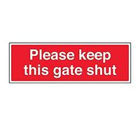 VSafety 76025BJ-R'Please Keep This Gate Shut' Segnale orizzontale, 450 mm x 150 mm (confezione da 3)