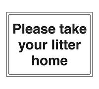VSafety 76045BF-S'Please Take Your Litter Home', cartello orizzontale, 400 mm x 300 mm (confezione da 3)