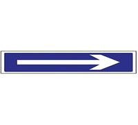 vsafety 78012 ax-s generale Garage segno, freccia a destra, Autoadesivo, paesaggio, 300 mm x 100 mm, colore: blu
