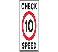 Vsafety 7A042BL-ACSR1LAG 3 mm AlumComp RA1 Anti graffiti 450 x 600 mm 10 MPH Fork Lift Speed Limit Sign