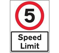 Vsafety 7A050BL-ACSR1LAG 3 mm AlumComp RA1 Anti graffiti 450 x 600 mm 5 MPH Speed Limit Sign