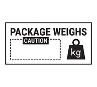 VSafety - Adesivo rosso con scritta"Caution Pack", 51 x 25 mm, confezione da 250 pezzi