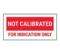 VSafety - Adesivo rosso non calibrato solo per indicato, 51 x 25 mm, confezione da 250 pezzi