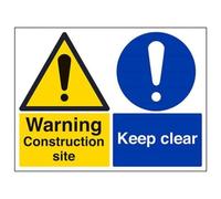 Vsafety avvertimento: Attenzione, cantiere/Keep Clear ", 2 mm, in plastica, 400 mm x 300 mm