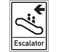 VSafety, cartello a freccia sinistra, 150 x 200 mm, autoadesivo, effetto alluminio