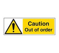 VSafety, cartello "Caution Out of Order", orizzontale, confezione da 3, 600mm x 200mm, 3