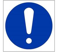 VSafety, cartello con logo obbligatorio, quadrato, 150 mm x 150 mm, in vinile autoadesivo