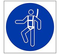 VSafety, cartello con logo "Safety Harness Logo", quadrato, confezione da 3, 200mm x 200mm, 3