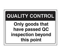 VSafety, cartello con scritta "Only Goods that have passed QC Inspection...", confezione da 3, 300mm x 200mm, 3