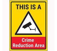 VSafety - Cartello con scritta "This Is A Crime Reduction Area", 200 x 300 mm, in alluminio con rivestimento anti anti