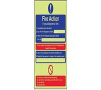 VSafety, cartello di avviso che si illumina al buio, in vinile autoadesivo, 150 mm x 200 mm