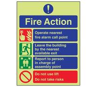 VSafety, cartello di avviso che si illumina al buio, in vinile autoadesivo, 200 mm x 300 mm