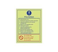 VSafety, cartello di avviso che si illumina al buio, in vinile autoadesivo, 200 mm x 300 mm