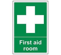 VSafety, cartello "First Aid Room", verticale, confezione da 3, 200mm x 300mm, 3
