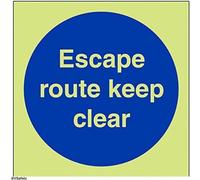 VSafety, cartello fosforescente con scritta "Keep Clear", 100 mm x 100 mm, in plastica rigida
