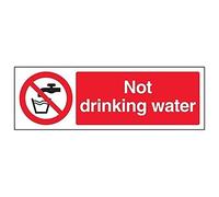 Vsafety - Cartello in plastica rigida con scritta "Not Drinking Water", 300 mm x 100 mm, 1 mm