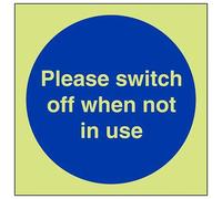 VSafety, cartello in vinile autoadesivo che si illumina al buio, 200 mm x 200 mm