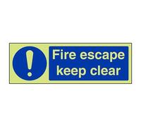 VSafety, cartello in vinile autoadesivo che si illumina al buio, 300 mm x 100 mm