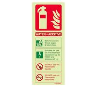 VSafety, cartello per estintore che si illumina al buio, 75 mm x 200 mm, in vinile autoadesivo