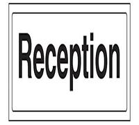 VSafety, cartello per porta della reception, orizzontale, 300 mm x 100 mm, in vinile autoadesivo