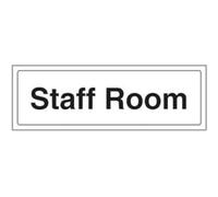 VSafety, cartello per porta della stanza del personale, 300 mm x 100 mm, in vinile autoadesivo