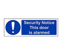 VSafety, cartello "Security Notice This Door Is Alarmed", confezione da 3, 300mm x 100mm, 3