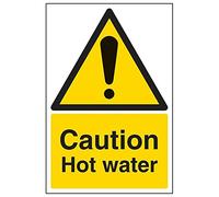 Vsafety "Caution Hot Water Sign, ritratto, (confezione da 3), 200 mm x 300 mm, 3
