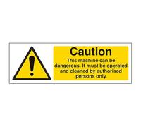 Vsafety "Caution questa macchina può essere pericoloso" Sign, (confezione da 3), 300 mm x 100 mm, 3