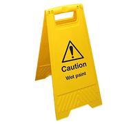 Vsafety caution Wet Paint - Yellow Floor Sign