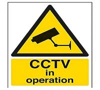 VSafety CCTV in Operation segnale di avvertimento - 200 mm x 300 mm - autoadesivo per finestra