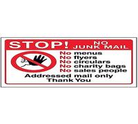 VSafety DP047AR-W - Segnale di ringraziamento"Stop: No Junk, Indirizzato", DP047AR-S