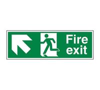 Vsafety Fire Exit freccia verso sinistra cartello - orizzontale - 600 mm x 200 mm - vinile autoadesivo