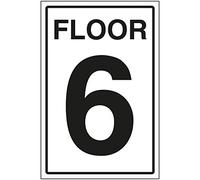 VSafety Floor 6 cartello - 150 x 200 mm - 3 mm in alluminio spazzolato