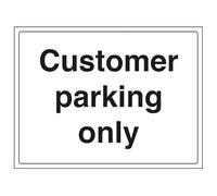 VSafety Gen Parking - Customer Parking - 800 x 600 mm classe RA1 riflettente 3 mm composito in alluminio con segnale di sicurezza canale di fissaggio