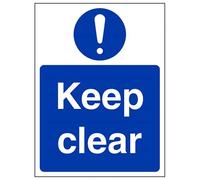 VSafety Keep Clear Sign - Ritratto - 150 mm x 200 mm - vinile autoadesivo