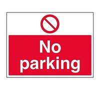 VSafety No Parking Sign - orizzontale - 400 mm x 300 mm - 2 mm policarbonato