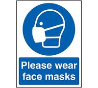 Vsafety Please Wear - Maschere per il viso, 150 mm x 200 mm, in vinile autoadesivo
