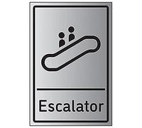 VSafety Scala mobile - 200 mm x 300 mm - Effetto alluminio autoadesivo