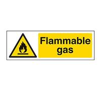 VSafety, segnale "Flammable Gas", orizzontale, confezione da 3, 300mm x 100mm, 3