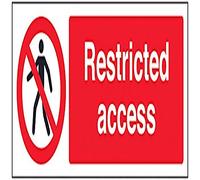 vsafety segni 67141 ax-r "accesso segnale di plastica rigida, 1 mm, costruzione, paesaggio, 300 mm x 100 mm, Nero/Rosso