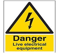 vsafety segni 68021bc-r "bollitore segno di avvertimento pericolo Live apparecchiature elettriche", 1 mm in plastica rigida, ritratto, 300 mm x 400 mm, colore: nero/giallo