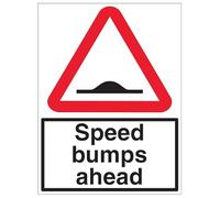 VSafety Speed Bumps Ahead - 600x800mm Classe RA1 riflettente 3mm composito di alluminio con rivestimento anti-graffiti cartello di sicurezza