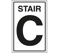 VSafety Stair C cartello - 200 x 300 mm - 3 mm in alluminio spazzolato