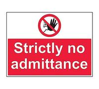 Vsafety "Strictly no Admittance Sign, paesaggio, (confezione da 3), 600 mm x 450 mm, 3
