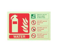 Vsafety - Targa in vinile autoadesivo, con scritta "Glow In The Dark Water Id", 150 x 100 mm