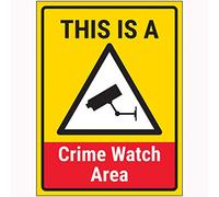 VSafety This Is A Crime Watch Area Sign - 300 x 400 mm - composito di alluminio 3 mm con canale