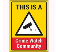 VSafety This Is A Crime Watch Community Sign - 300 x 400 mm - composito di alluminio 3 mm con canale