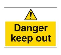 Vsafety warning Safety Sign "danger Keep out", 2 mm, in plastica, 400 mm x 300 mm