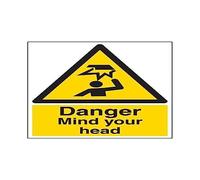 Vsafety warning Safety Sign "danger Mind your Head", 2 mm, in plastica, 300 mm x 400 mm