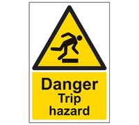 Vsafety warning Safety Sign "danger trip Hazard", 2 mm, in plastica, 200 mm x 300 mm